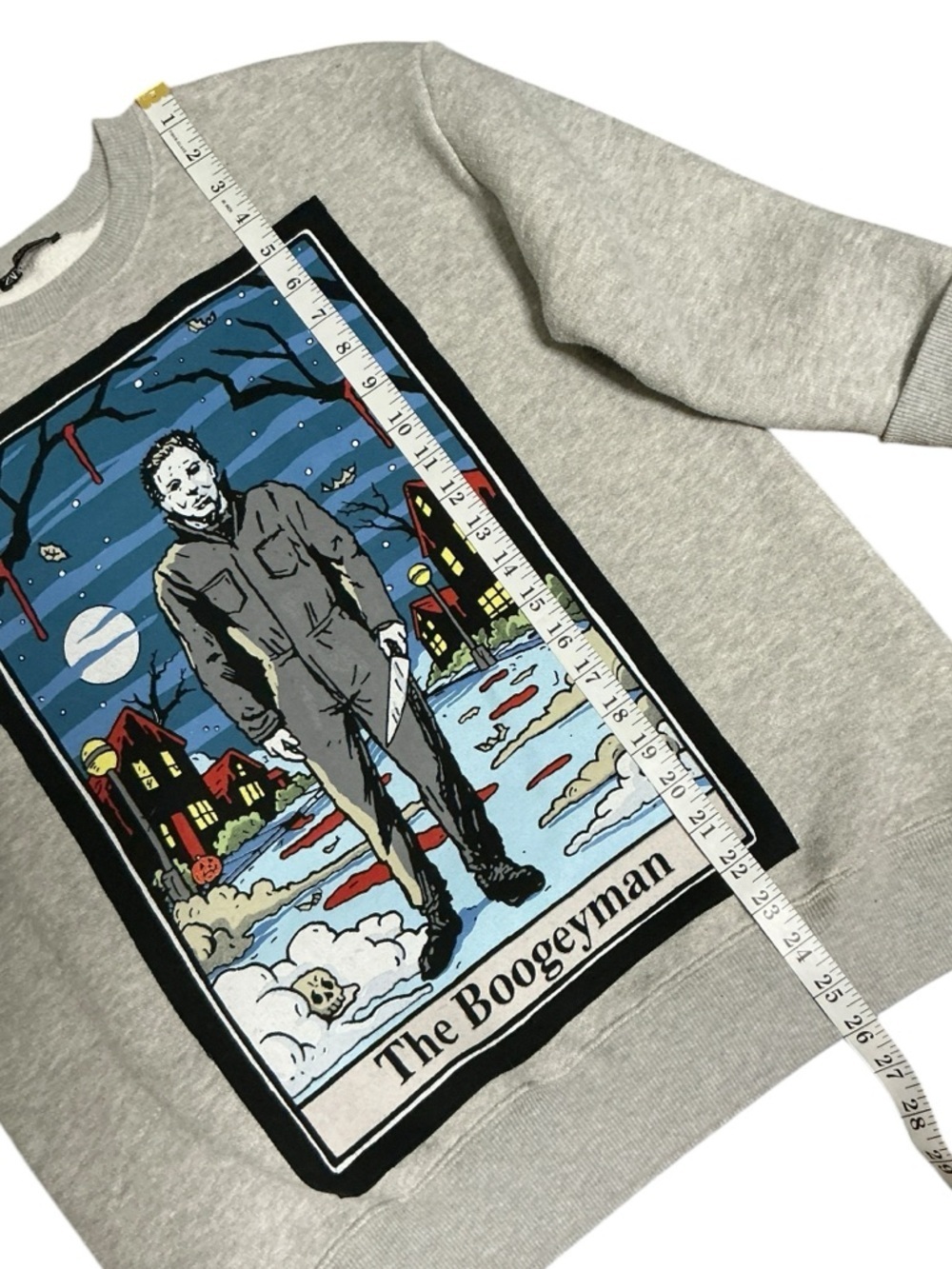 The Boogeyman Graphic Crewneck Sweater - Light Gray - Picture 6 of 7
